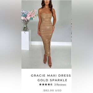 GRACIE MAXI DRESS - GOLD SPARKLE